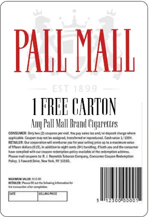 Free Pall Mall Carton